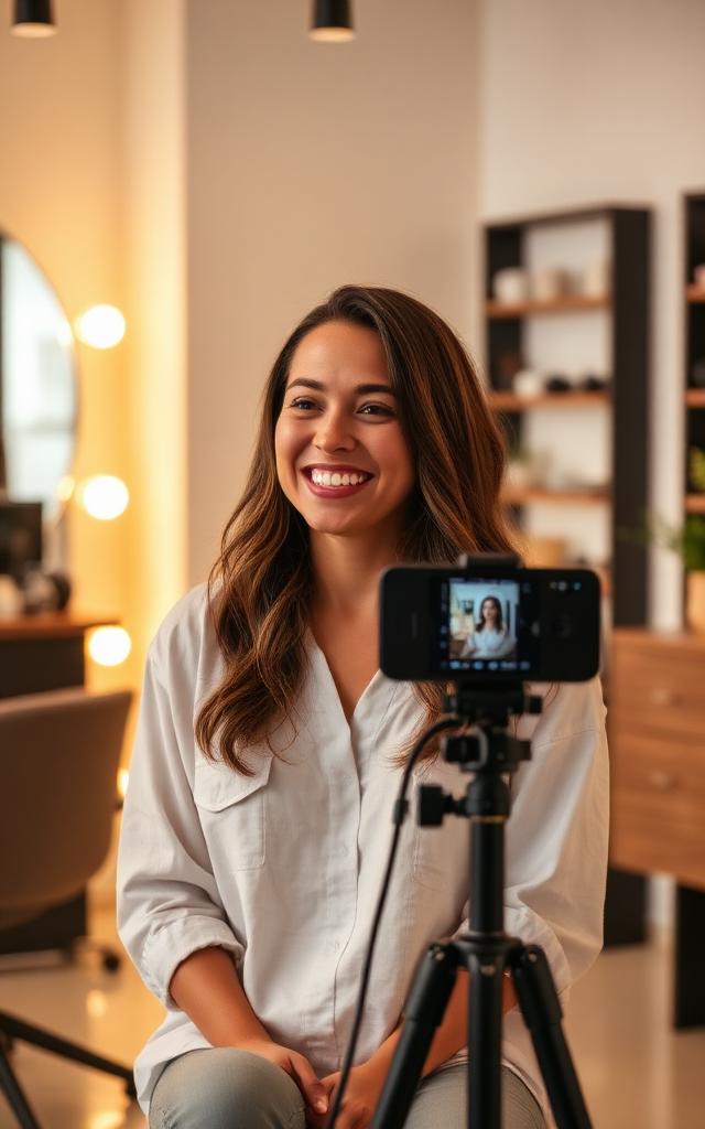 UGC ad creative filmed for Lumière Skin Studio